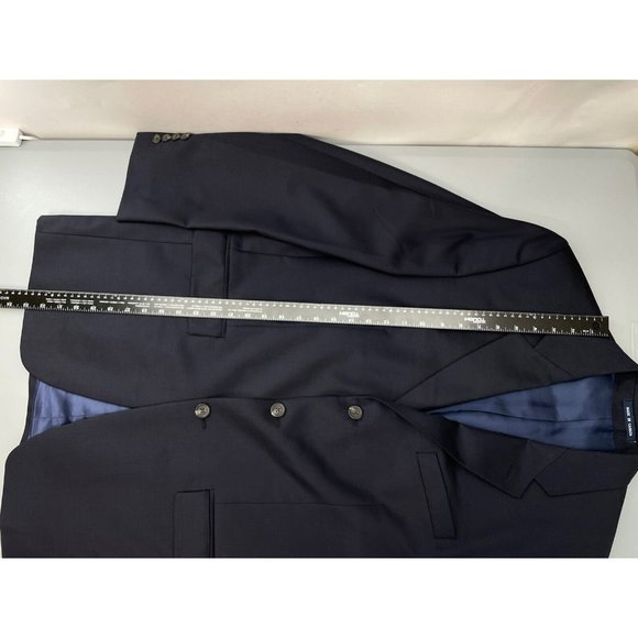 Ralph Lauren Black Label Blazer Sport Coat Wool 3 Button Navy Blue Mens 40L - Picture 9 of 10